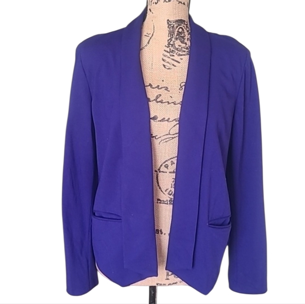 Chico's Blue Open Front  Blazer